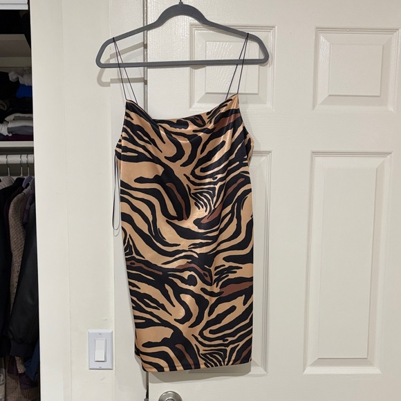 Zara Dresses & Skirts - Zara Black and Tan Animal Print Dress